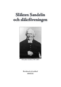 Släktmatrikelns pärm med Petter Johan Sandelin på bild